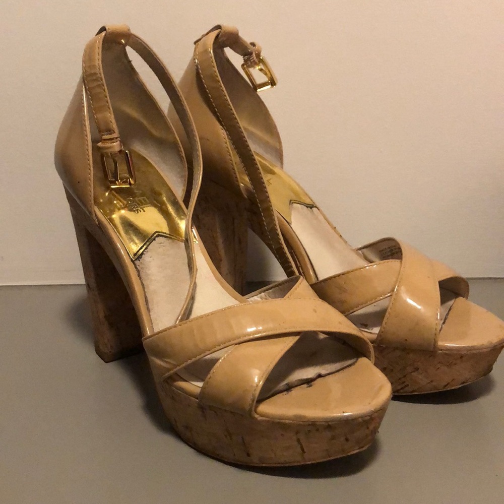 Michael Kors Cork Platform Heels Size 6.5